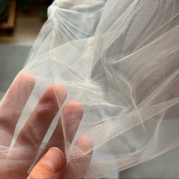 NEW BHLDN Soft Tulle Cathedral Bridal Wedding Veil Bride Wedding Delicate WHITE main image 7